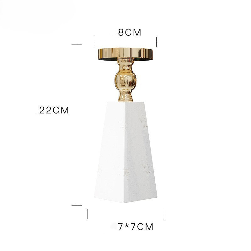 Candle Holders – White Stone