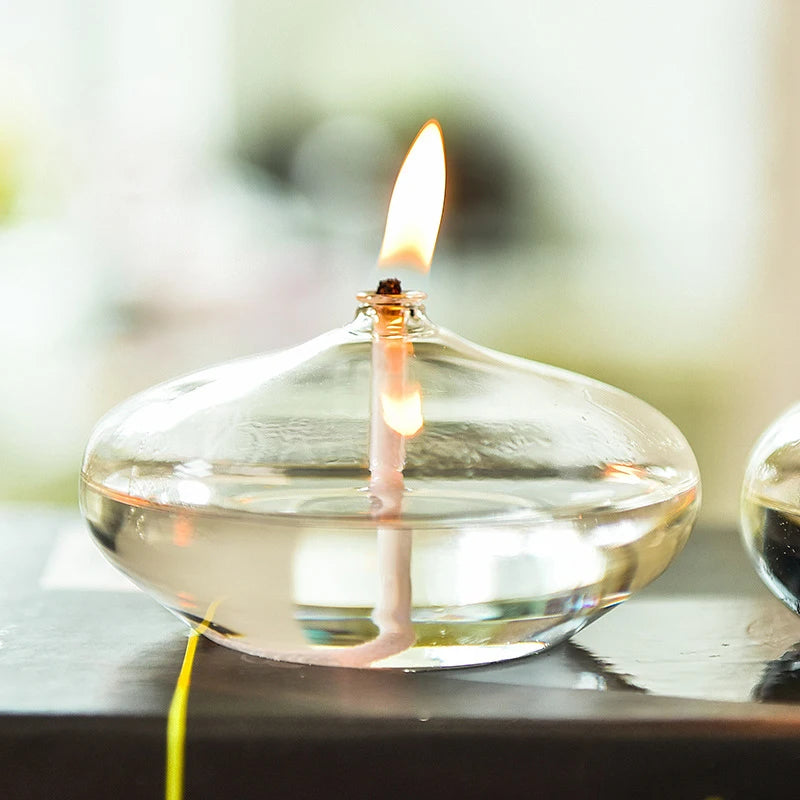 Glass Oil Lamp - Simple Design