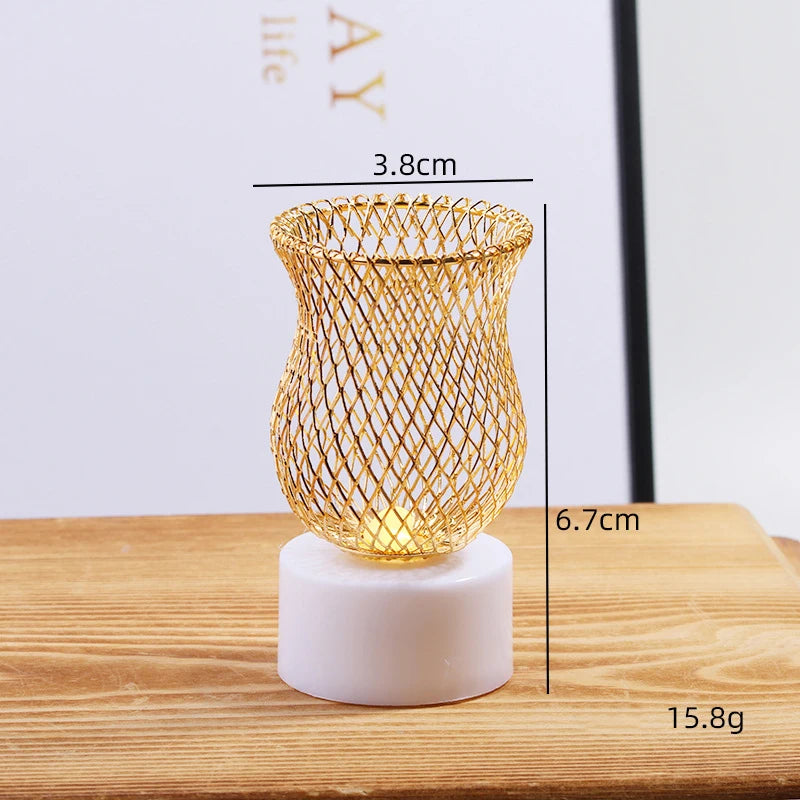Candles - LED Tealight, Gold Top