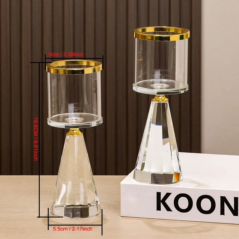 Candle Holders - Crystal Glass