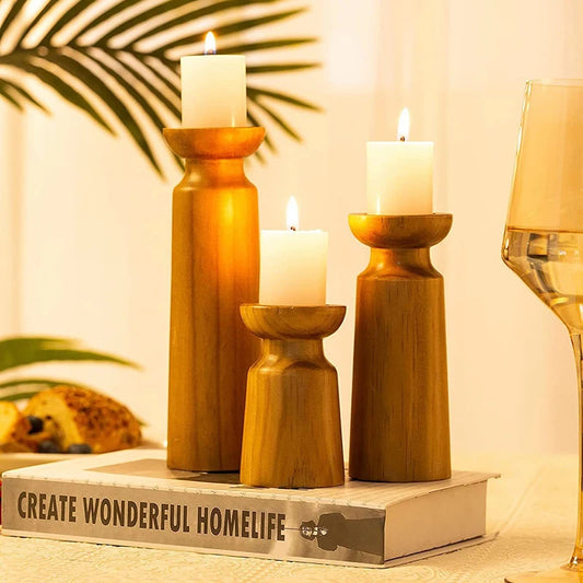Candle Holders - Wooden