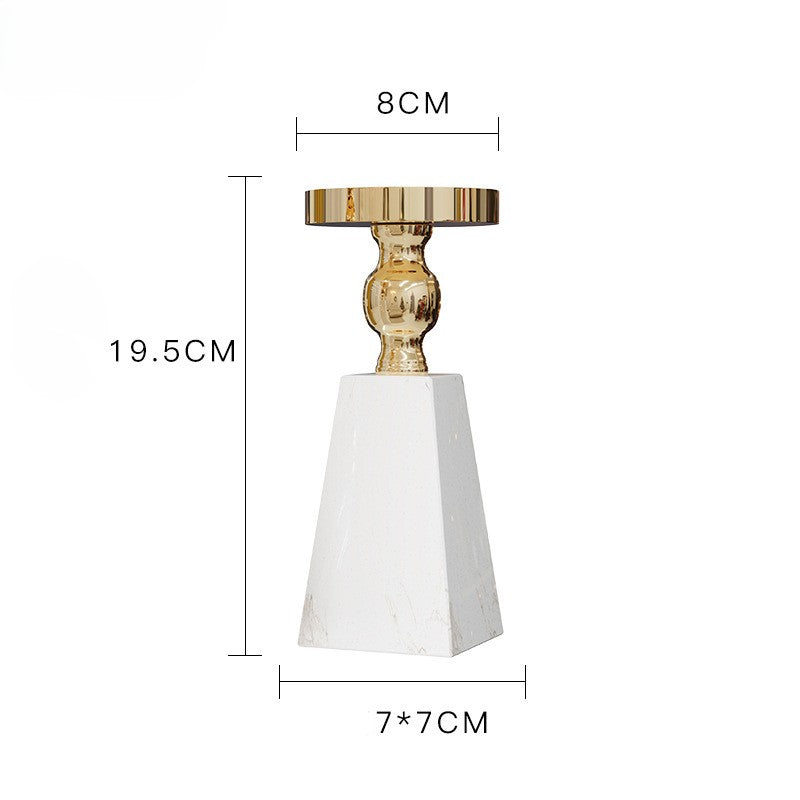 Candle Holders – White Stone