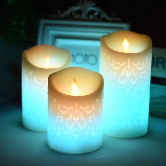 Candles - LED, Carved Wax