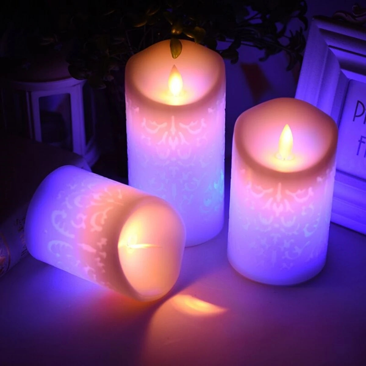 Candles - LED, Carved Wax