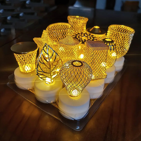 Candles - LED Tealight, Gold Top