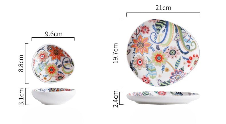 Ceramic Plates - Flower Design