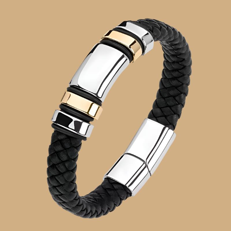 Classic Black Leather Wrap Bracelet