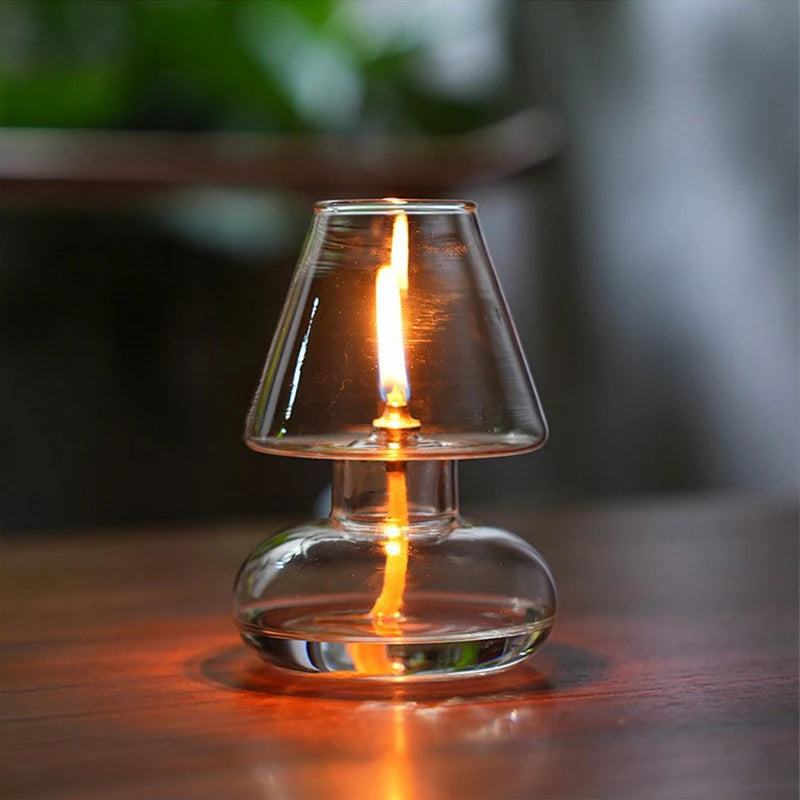 Glass Oil Lamp - Minimalist Design