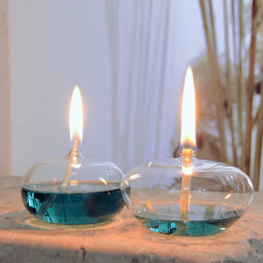 Glass Oil Lamp - Simple Design