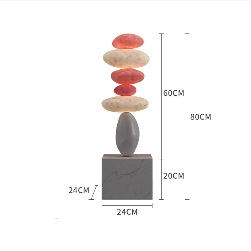 Glowing Balancing Stones Sculpture