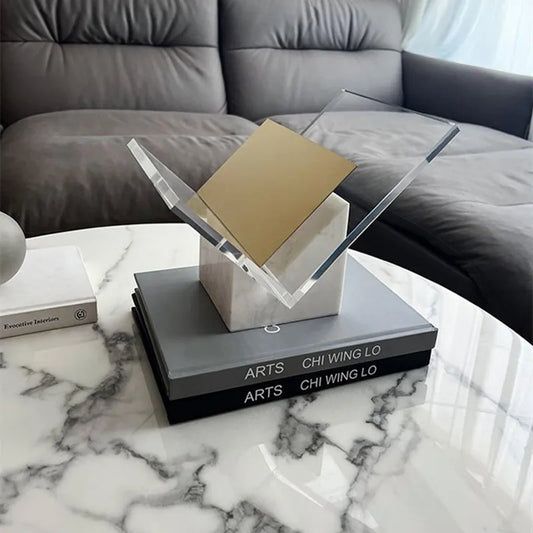 Magazine Rack - Marble + Acrylic