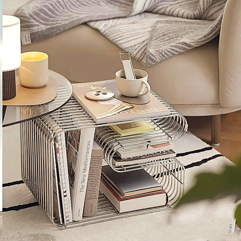 Magazine Rack and Side Table - Two-in-one design