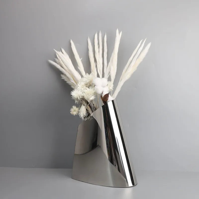 Modern Stainless-Steel Vase