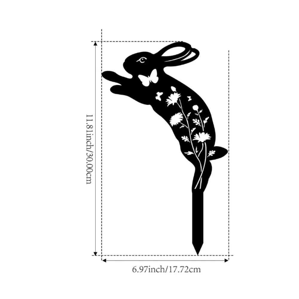 Garden Art - Metal Silhouette Stakes (Ant, Frog, Rabbit)