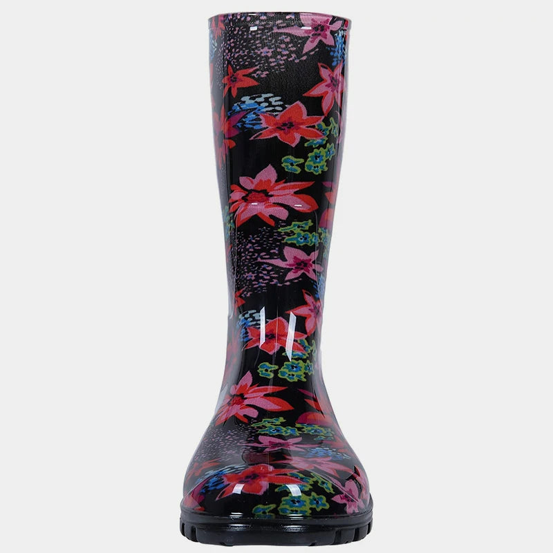 Gumboots / Mid-Calf Rain Boots - Florals