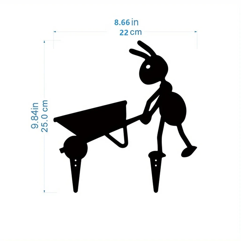 Garden Art - Metal Silhouette Stakes (Ant, Frog, Rabbit)