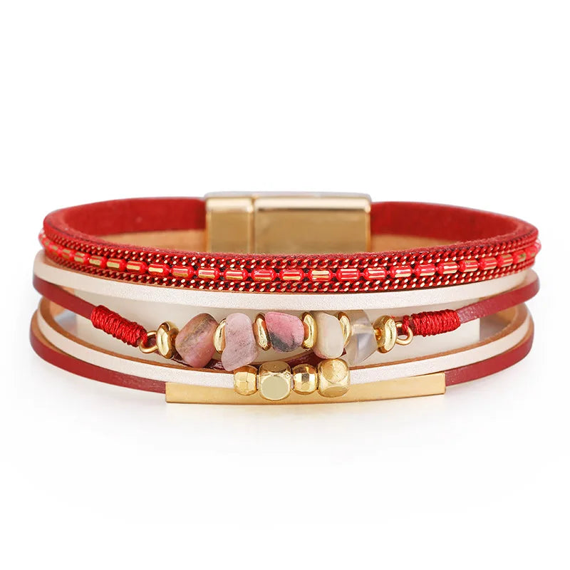 Leather bracelet - beachy look