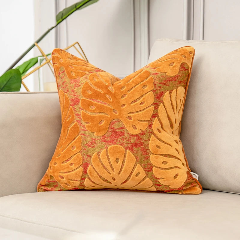 Cushion Covers - Luxurious Orange Velvet