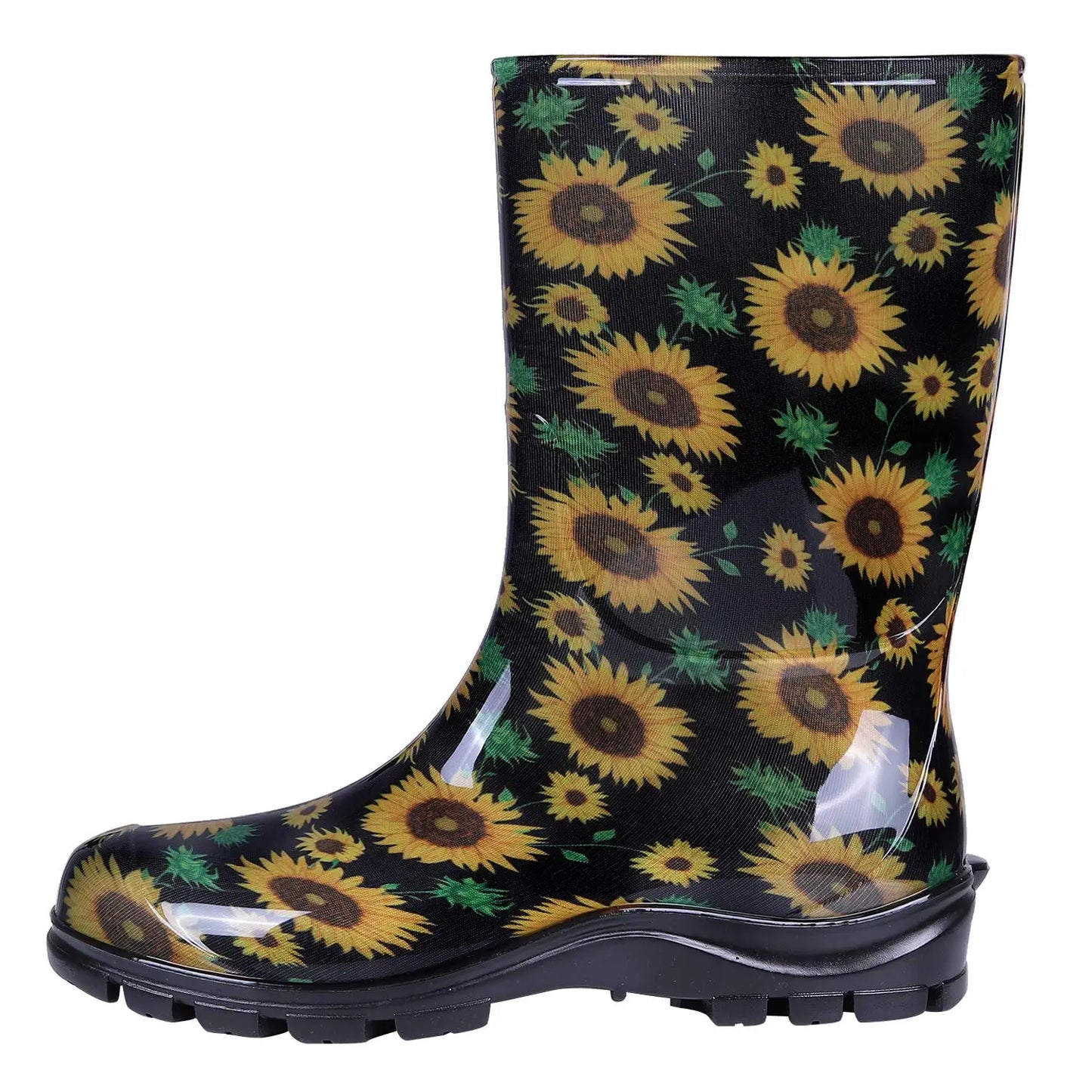 Gumboots / Mid-Calf Rain Boots - Florals