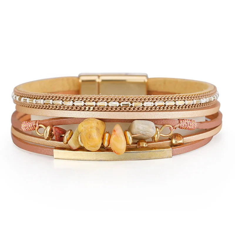 Leather bracelet - beachy look