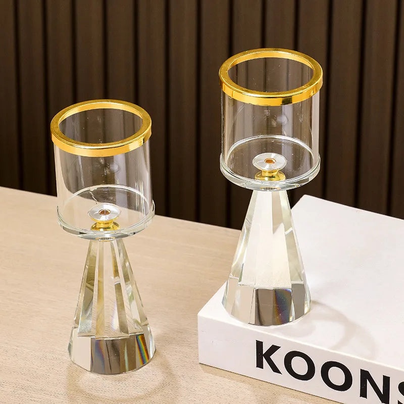 Candle Holders - Crystal Glass