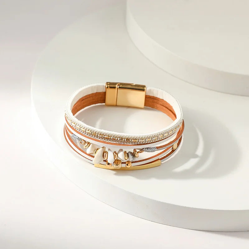 Leather bracelet - beachy look