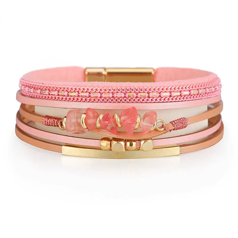 Leather bracelet - beachy look
