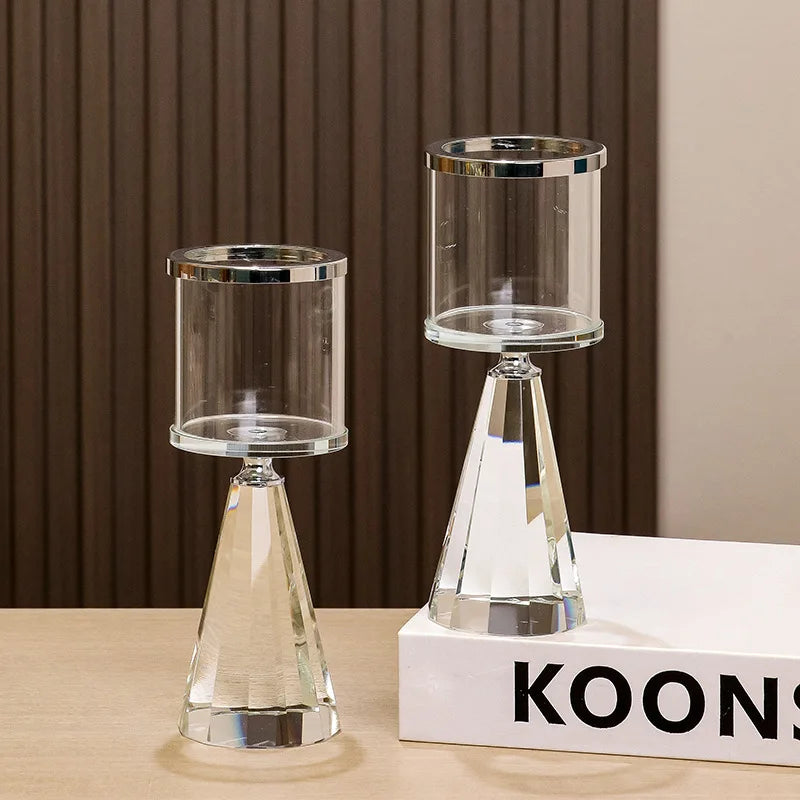 Candle Holders - Crystal Glass