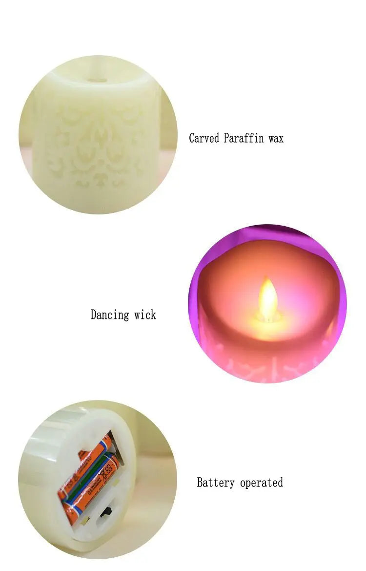 Candles - LED, Carved Wax