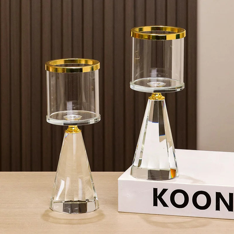 Candle Holders - Crystal Glass
