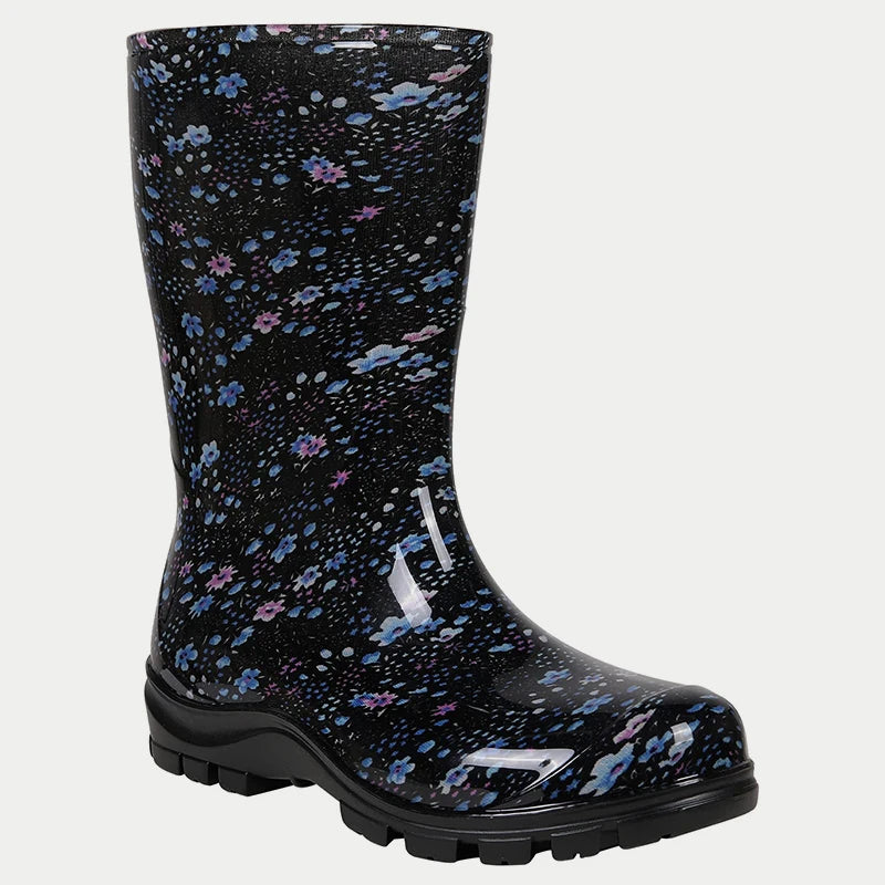 Gumboots / Mid-Calf Rain Boots - Florals