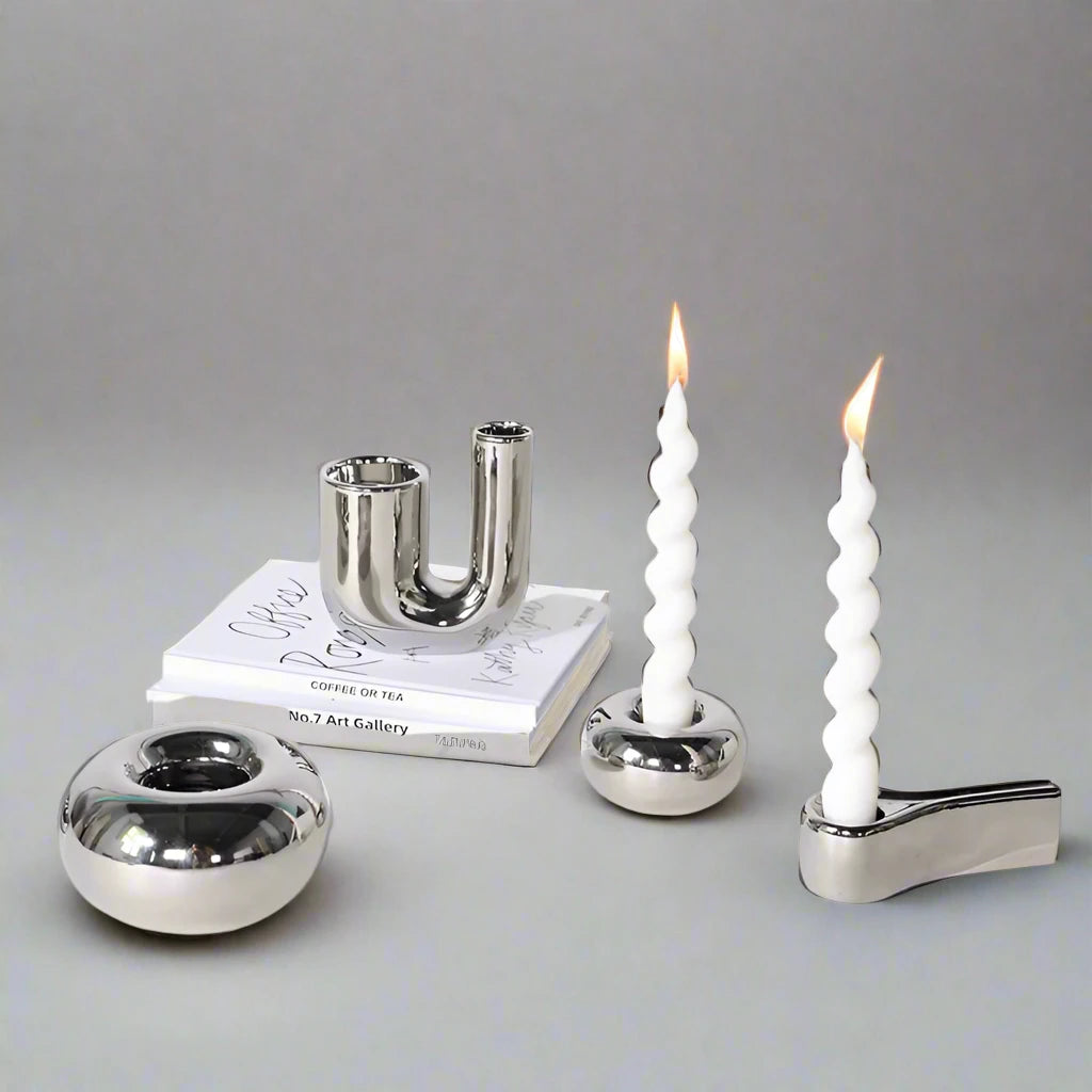 Silver Candle Holders