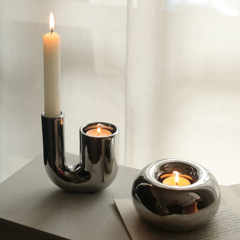 Silver Candle Holders