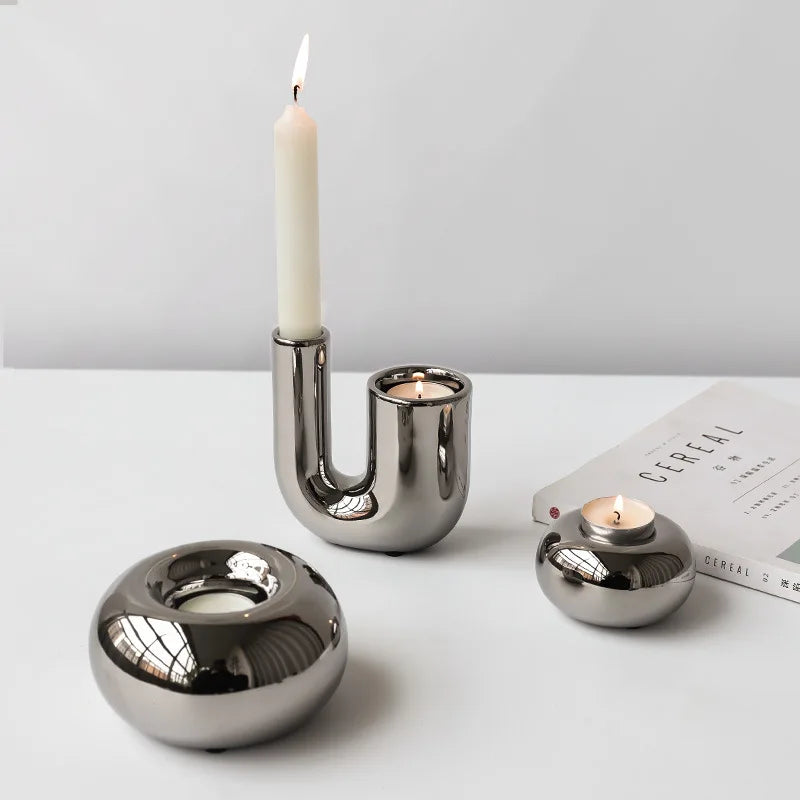 Silver Candle Holders