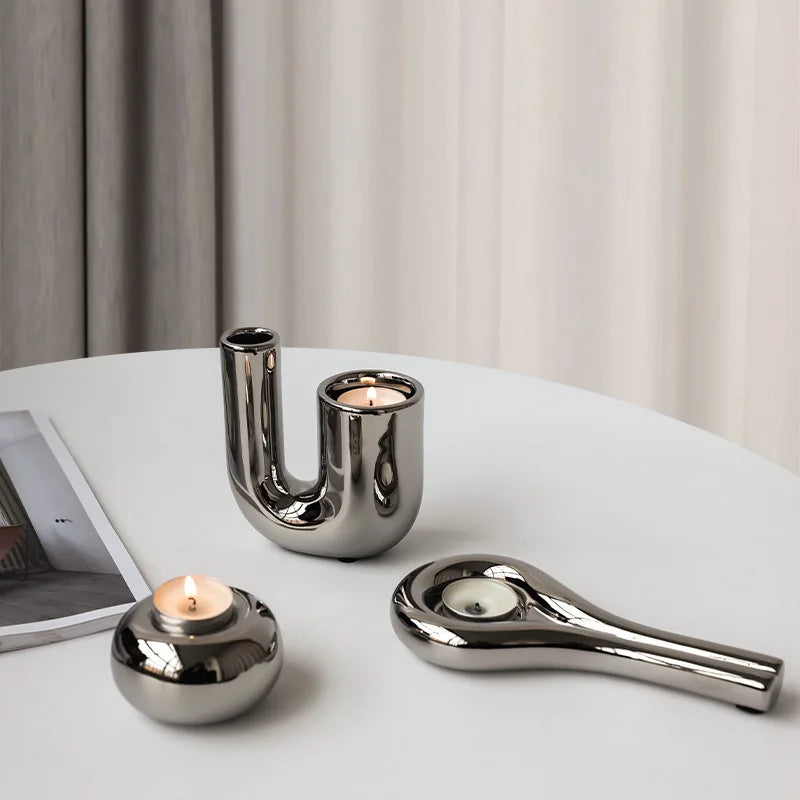 Silver Candle Holders