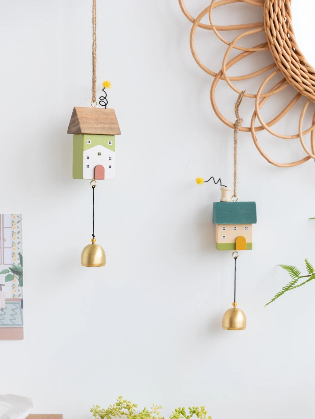 Wooden House Wind Chime
