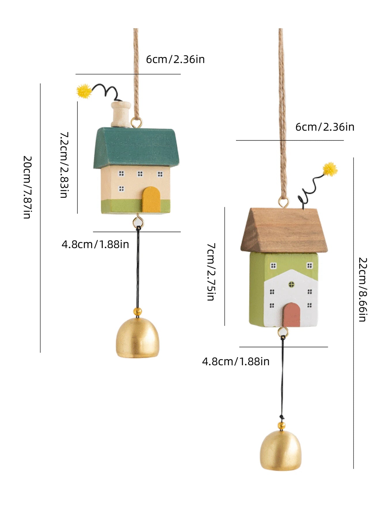 Wooden House Wind Chime