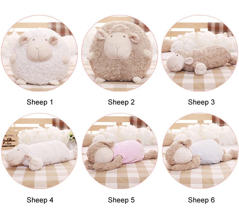 Plush Pillow - Cuddly Fat Sheep